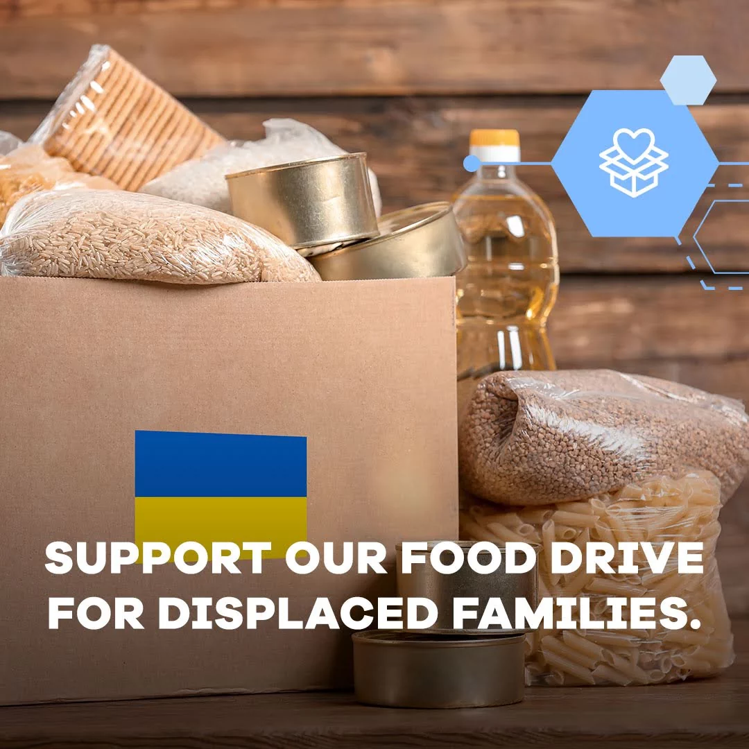 Support Our Food Drive For Displaced Families